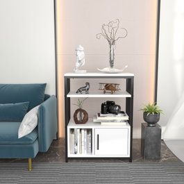 Hanah Home Estantería Letos Blanco y Negro